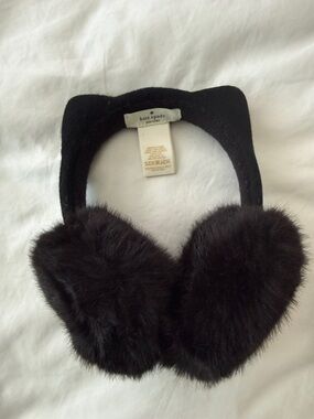 kate spade Black Faux 2 sets! Fur Cat Ear Headband Ear Warmers